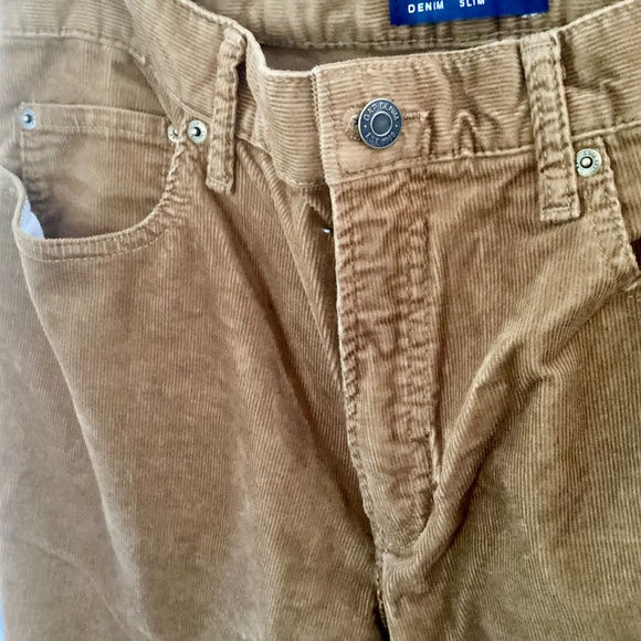 GAP Men's Brown Corduroy Slim Pants Size 33Wx30L 5 Pocket Cord Business Casual - Picture 6 of 13